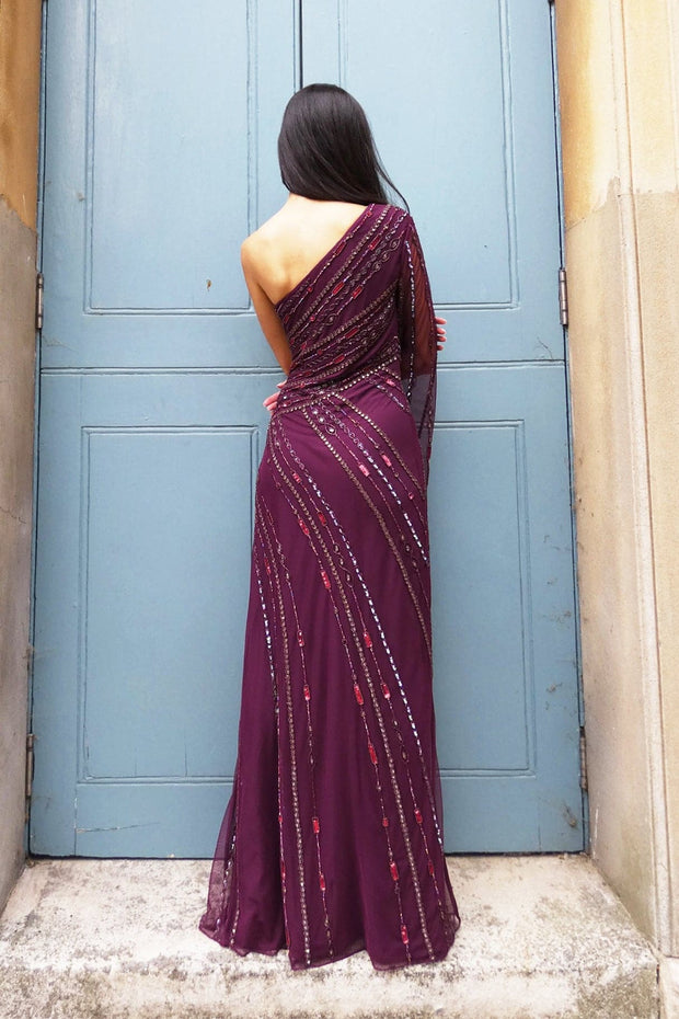 Burgundy Kalina Gown