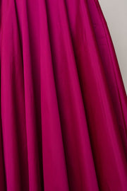 Fuchsia Taffeta Maxi Skirt