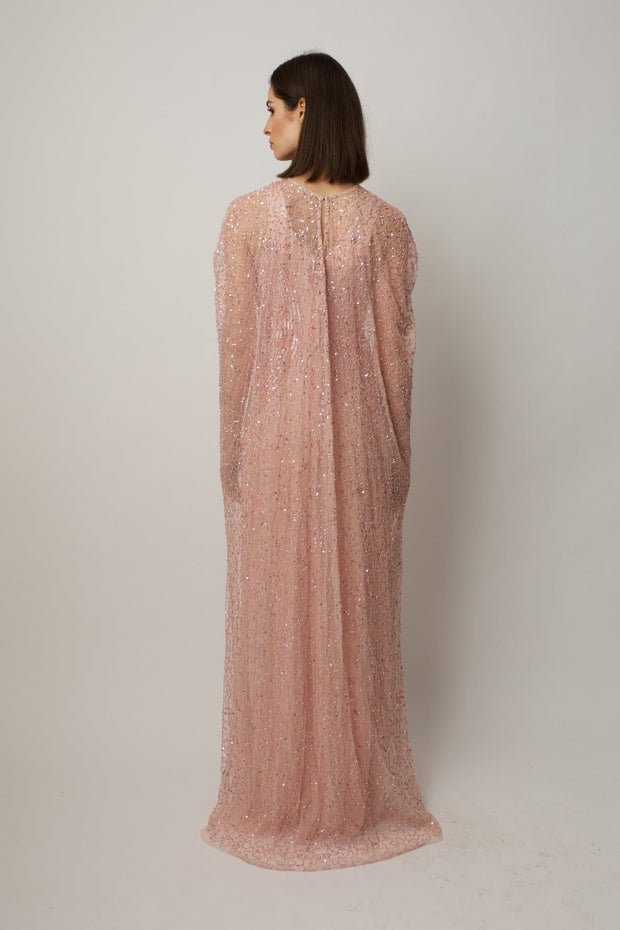 Blush Melony Cape Gown