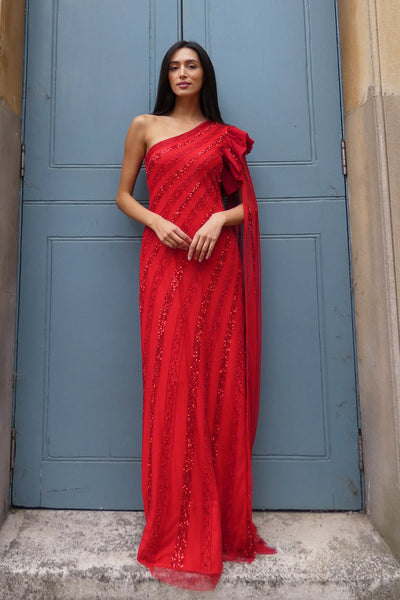 Red Blossom Gown