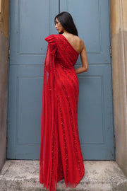 Red Blossom Gown